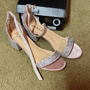 Women's Pink and Silver Heels